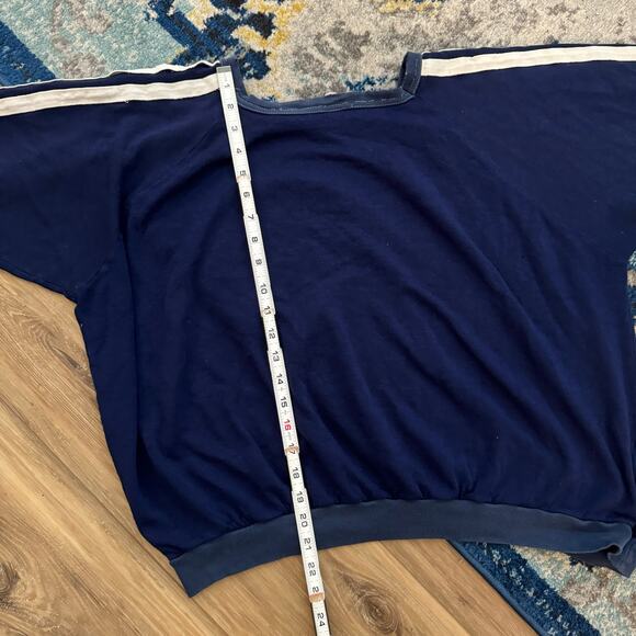 Vtg NYPD Crewneck Sweatshirt Cropped Fit Blue Sweater S/M - Picture 5 of 7